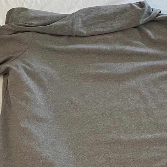 ASPIRE Athleisure Jacket Zipper Close Asymmetrical Lines Pockets 1X Heather Gray - Picture 6 of 7